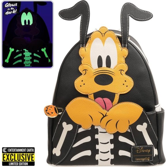 Disney Pluto Glow-in-the-Dark Entertainment Earth Exclusive Mini-Backpack - Picture 4 of 6